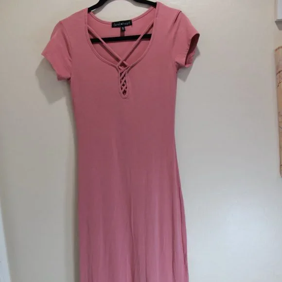 fitted long dress for women Floral V-Neck Long-Sleeve Dress Cinnamon / S (US 2) main image 0